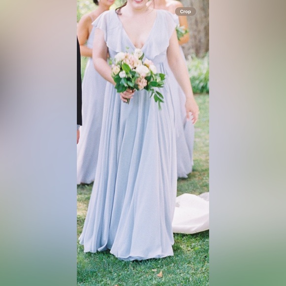 Jenny Yoo Whisper Blue Bridesmaid Dress - Size 8 - Picture 4 of 6